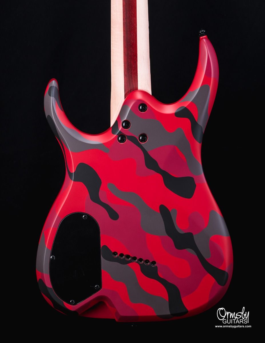 Ormsby RUN 13 - DC GTR Artist Series Dino Cazares Signature 6-String Multiscale Electric Guitar Blood Camo