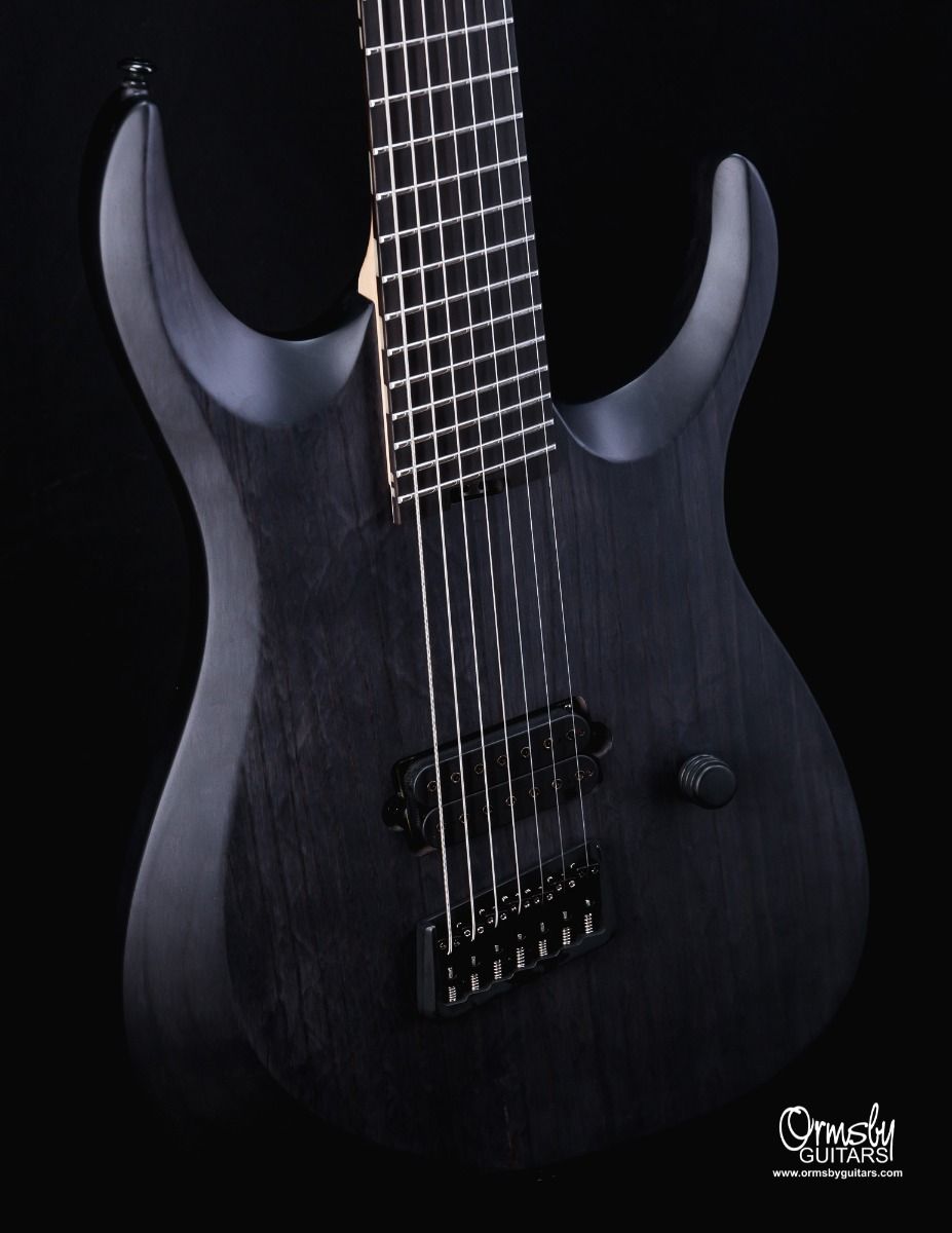 Ormsby RUN 13 - DC GTR Artist Series Dino Cazares Signature 7-String Multiscale Electric Guitar Max Blak