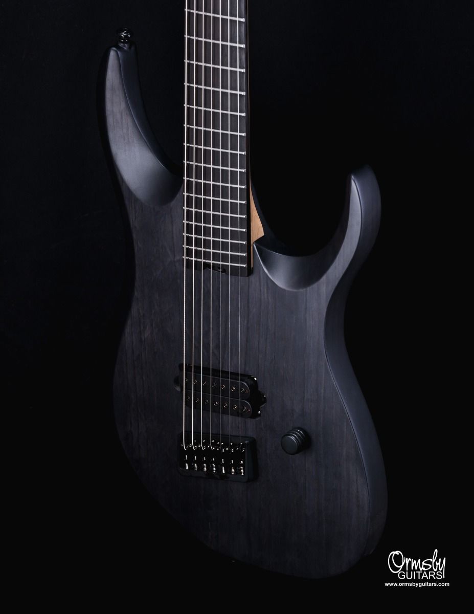 Ormsby RUN 13 - DC GTR Artist Series Dino Cazares Signature 7-String Multiscale Electric Guitar Max Blak