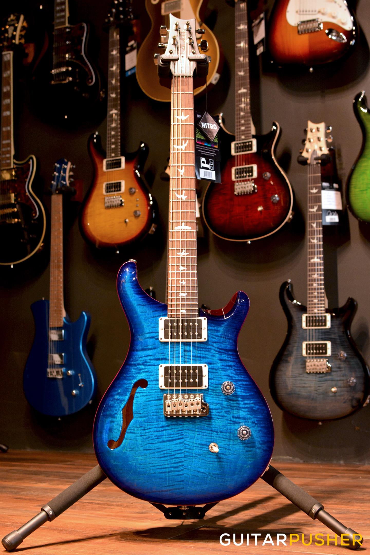 PRS Guitars USA Bolt-On CE 24 Semi-Hollow Blue Matteo Smokeburst