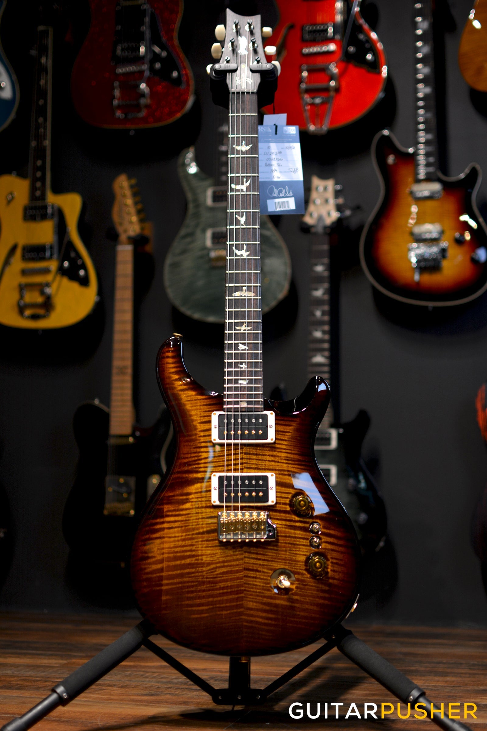 PRS Guitars USA 35th Anniversary Custom 24 Black Gold Burst 10-Top