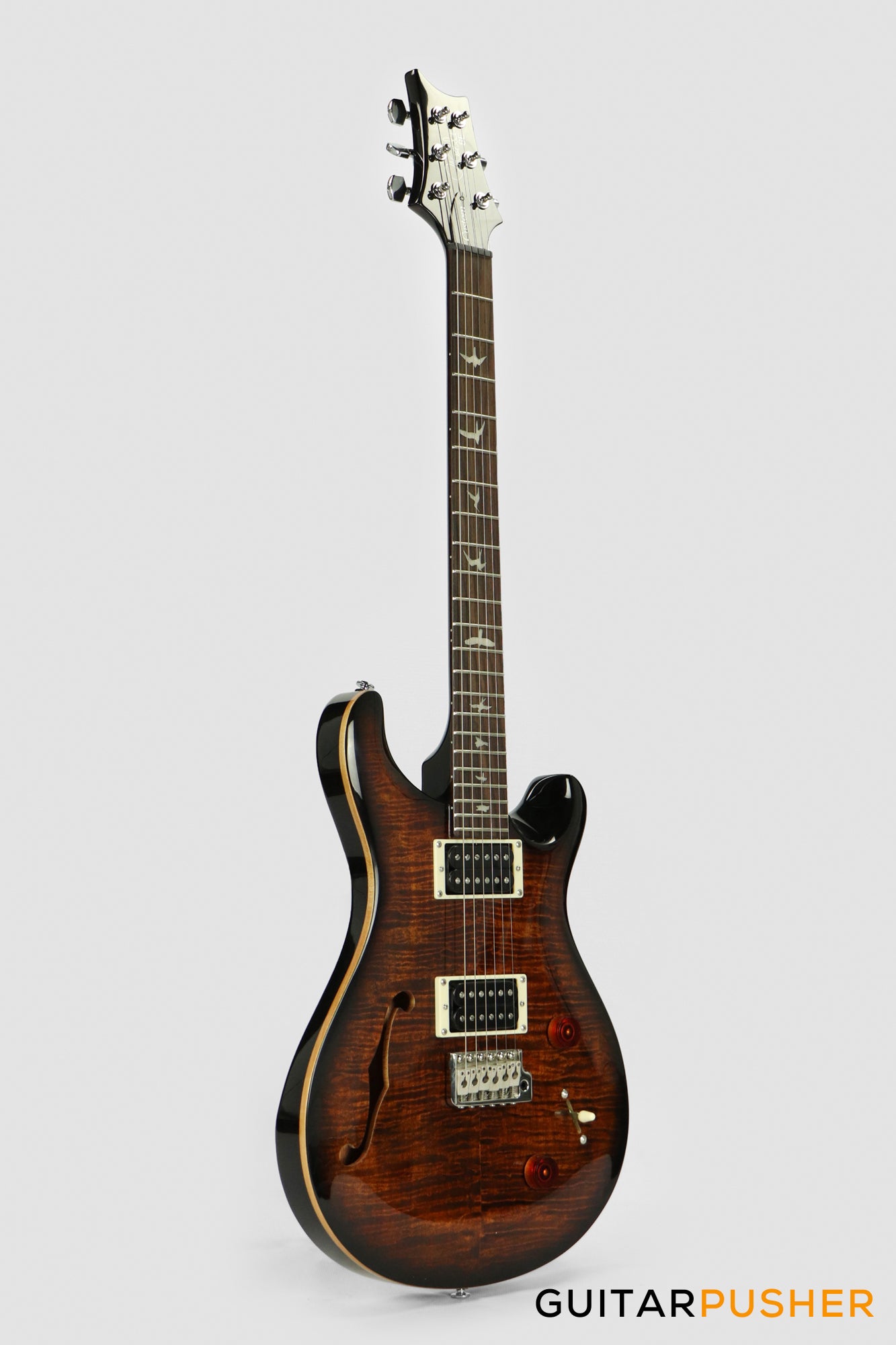 PRS Guitars SE Custom 22 Semi-Hollow Electric Guitar (Black Gold Burst)