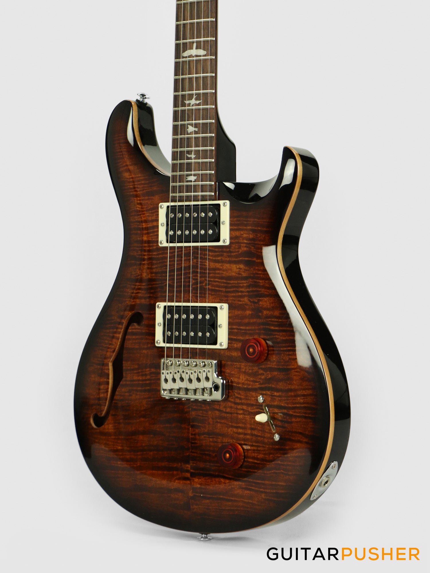 PRS Guitars SE Custom 22 Semi-Hollow Electric Guitar (Black Gold Burst)