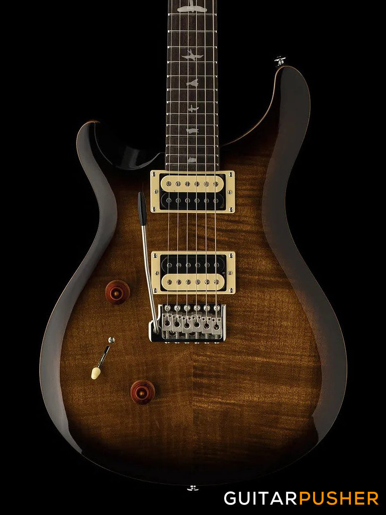 PRS Guitars SE Custom 24 Electric Guitar (Black Gold Burst) - LEFT HAND