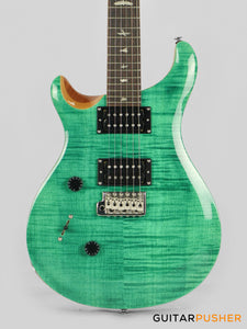 PRS Guitars SE Custom 24 Quilt Electric Guitar (Turquoise) - LEFT HAND