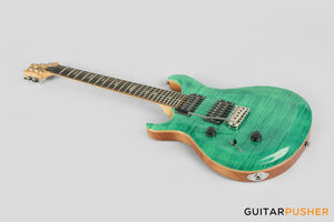 PRS Guitars SE Custom 24 Quilt Electric Guitar (Turquoise) - LEFT HAND