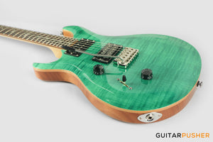 PRS Guitars SE Custom 24 Quilt Electric Guitar (Turquoise) - LEFT HAND