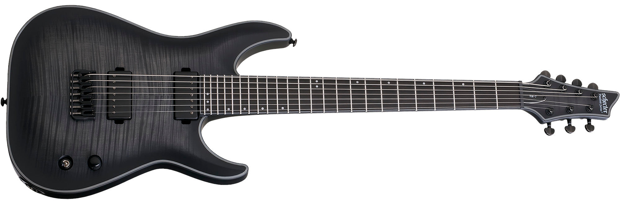 Schecter Artist Model Keith Merrow KM-7 7-String Electric Guitar (Trans Black Burst Satin)