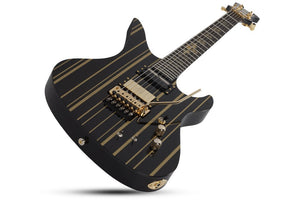 Schecter Artist Model Synyster Gates Custom-S Electric Guitar (Gloss Black w/ Gold Stripes)