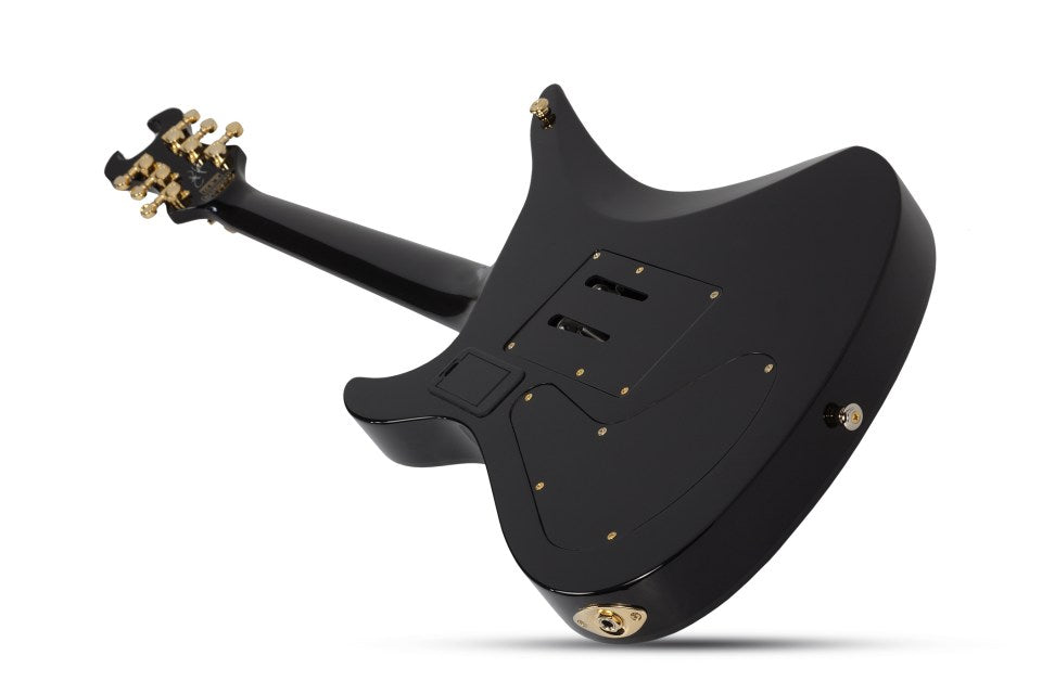 Schecter Artist Model Synyster Gates Custom-S Electric Guitar (Gloss Black w/ Gold Stripes)