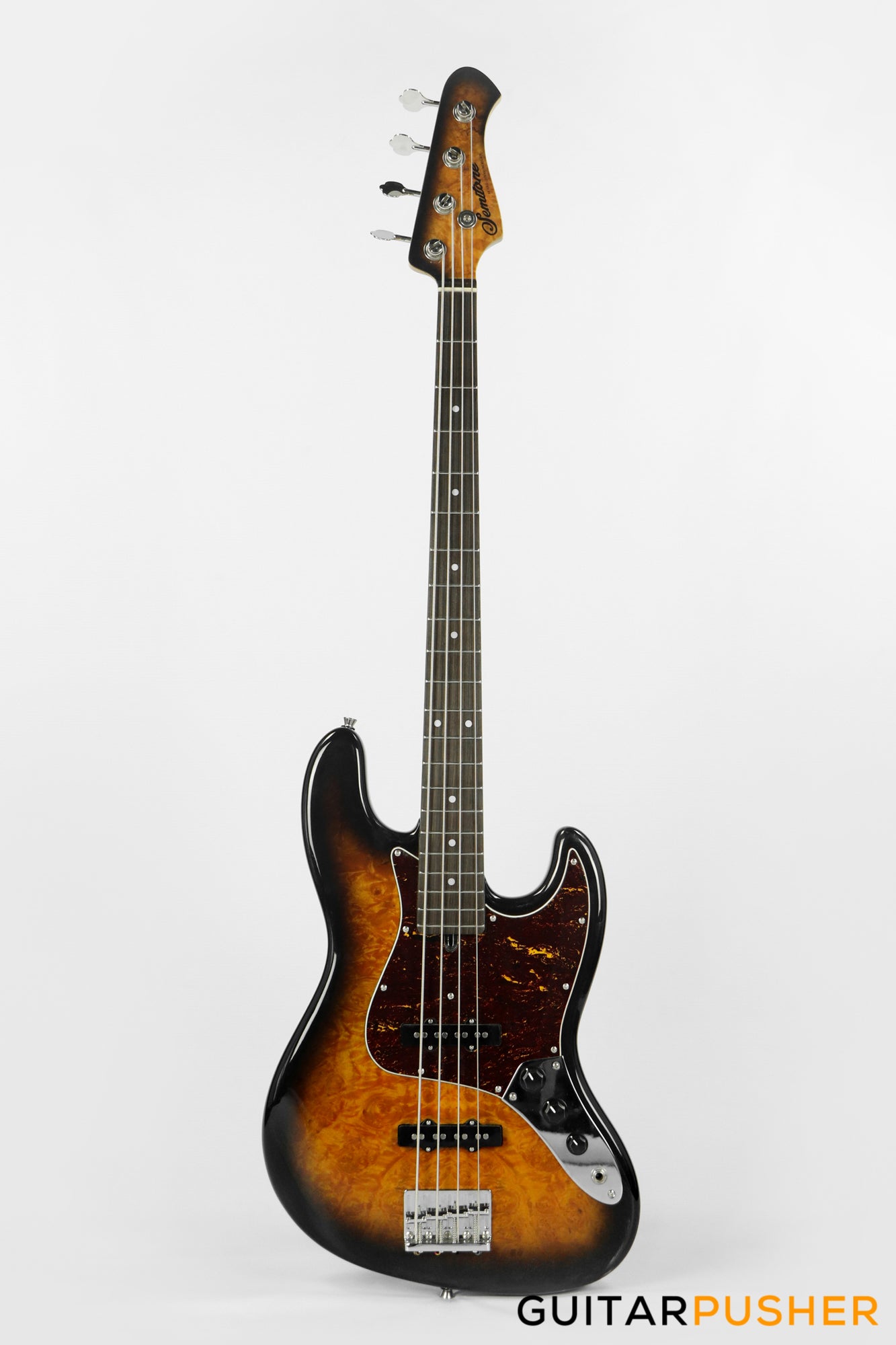 Semitone Custom JB-Style 4-String Bass Alder Body Rosewood Fingerboard - Burl Sunburst