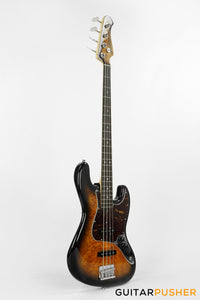 Semitone Custom JB-Style 4-String Bass Alder Body Rosewood Fingerboard - Burl Sunburst