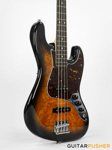 Semitone Custom JB-Style 4-String Bass Alder Body Rosewood Fingerboard - Burl Sunburst