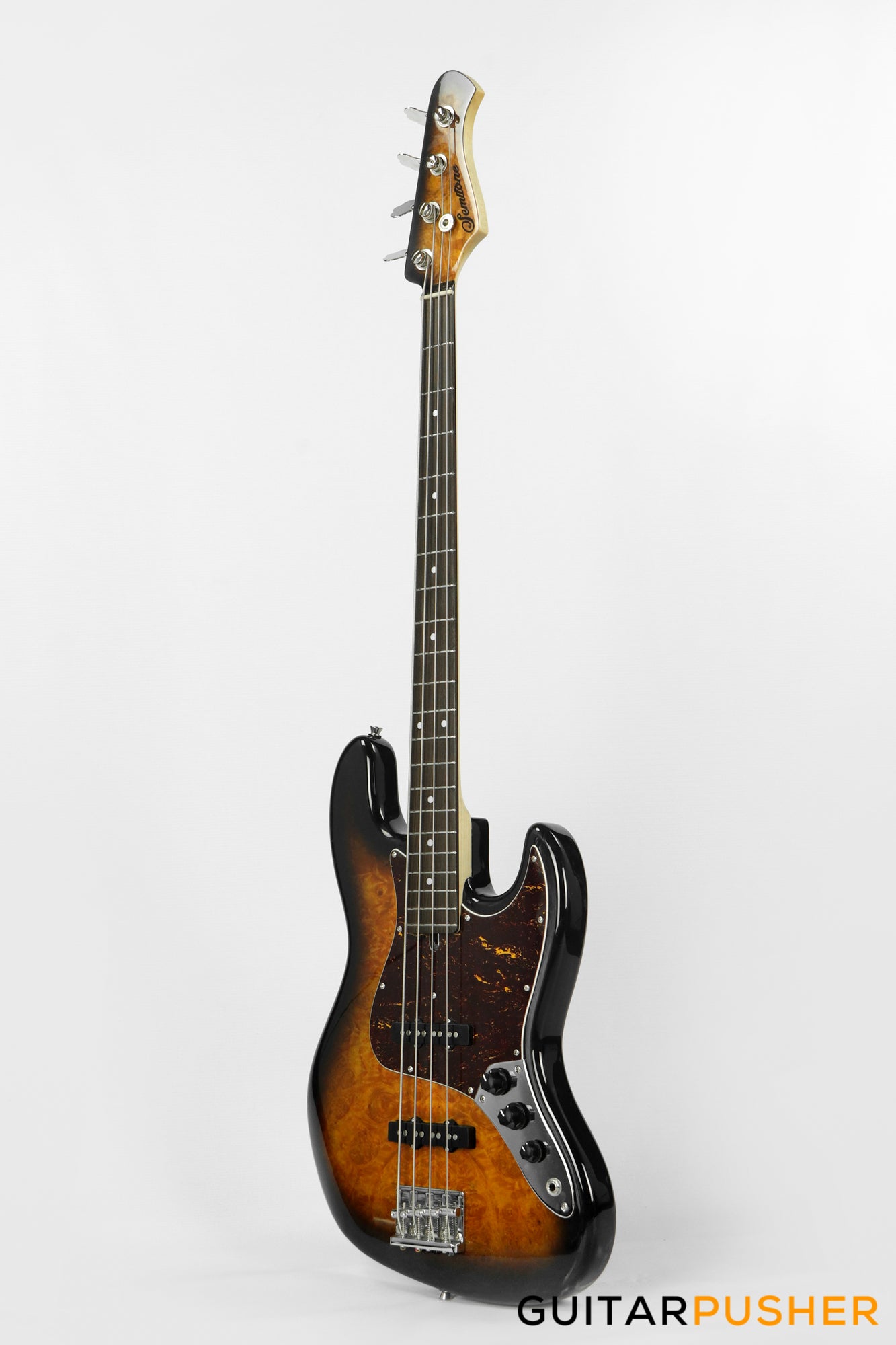 Semitone Custom JB-Style 4-String Bass Alder Body Rosewood Fingerboard - Burl Sunburst