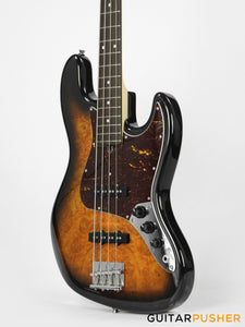 Semitone Custom JB-Style 4-String Bass Alder Body Rosewood Fingerboard - Burl Sunburst