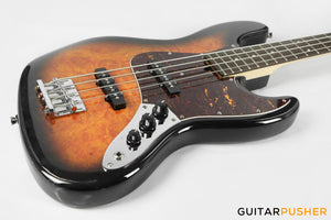 Semitone Custom JB-Style 4-String Bass Alder Body Rosewood Fingerboard - Burl Sunburst