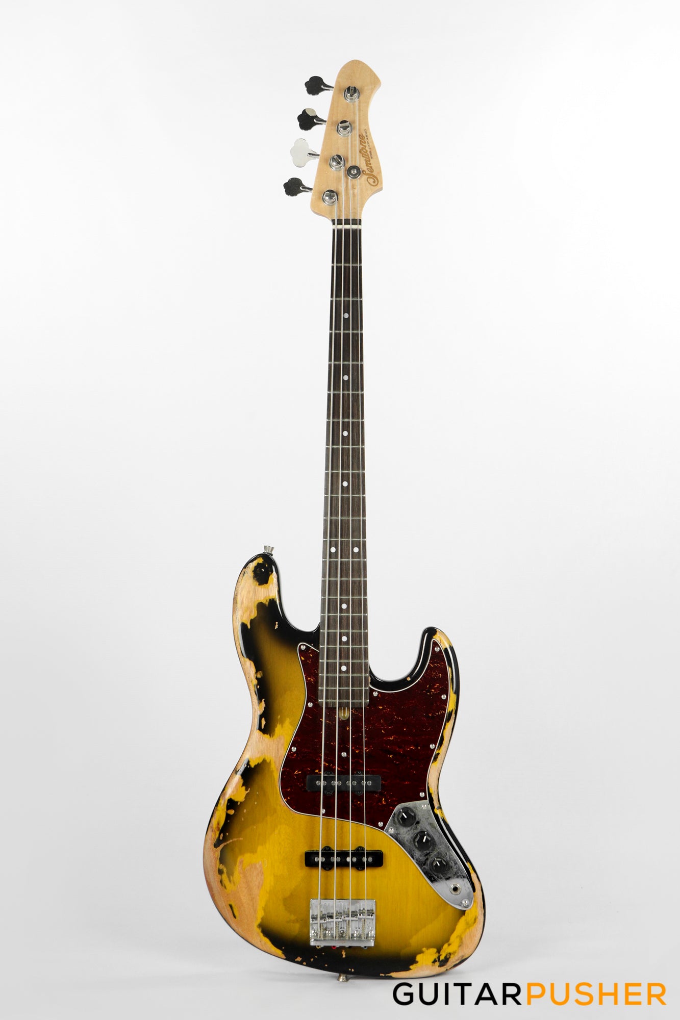 Semitone Custom JB-Style 4-String Bass Okoume Body Rosewood Fingerboard - Heavy Relic Sunburst