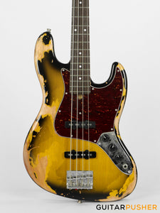 Semitone Custom JB-Style 4-String Bass Okoume Body Rosewood Fingerboard - Heavy Relic Sunburst