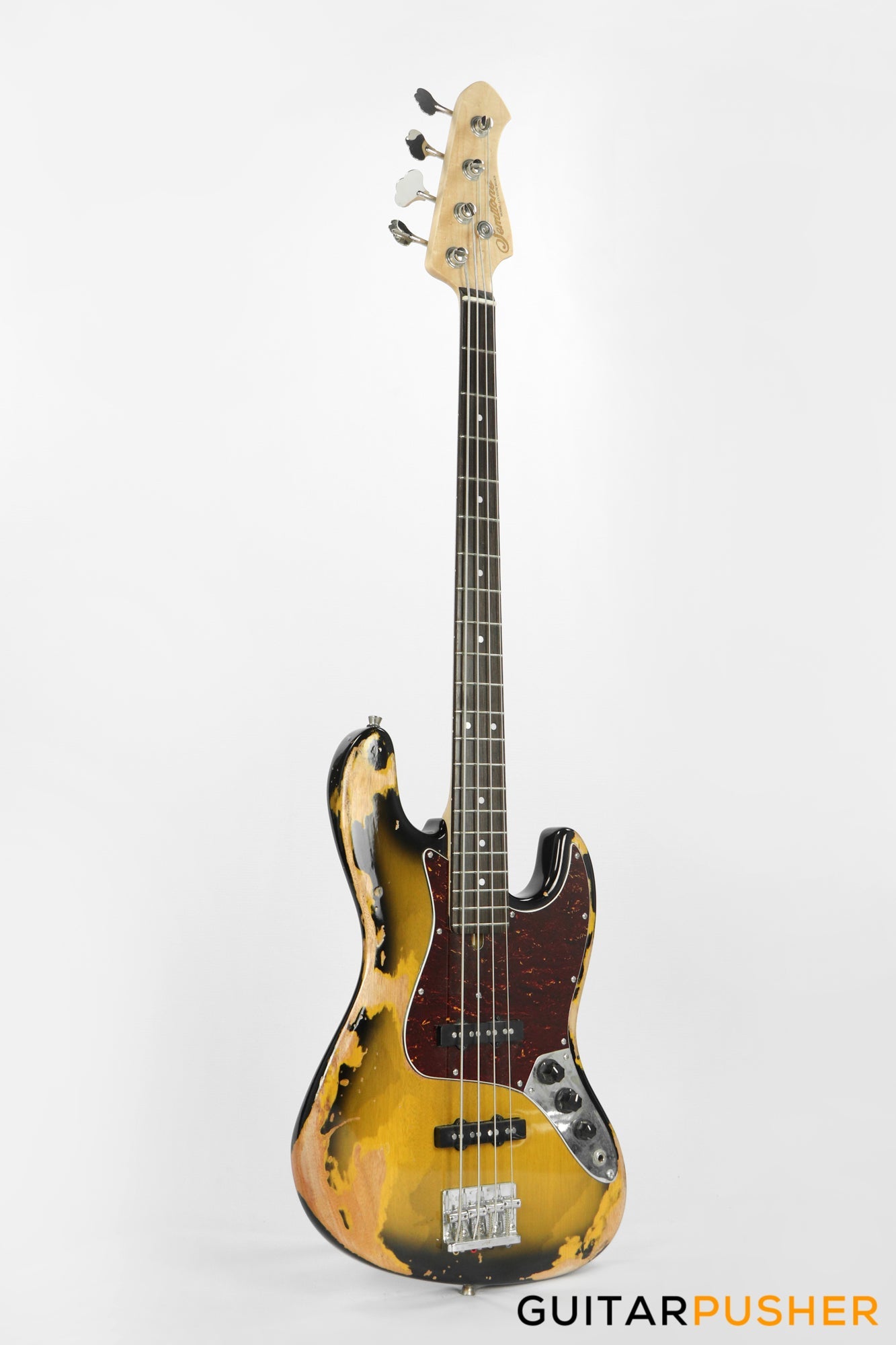 Semitone Custom JB-Style 4-String Bass Okoume Body Rosewood Fingerboard - Heavy Relic Sunburst