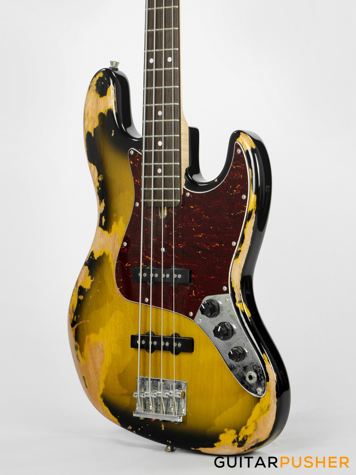 Semitone Custom JB-Style 4-String Bass Okoume Body Rosewood Fingerboard - Heavy Relic Sunburst