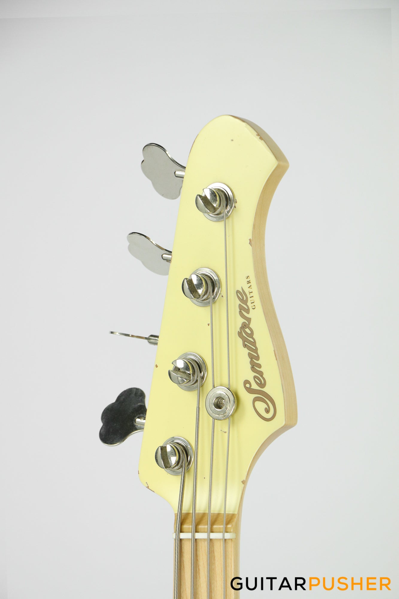 Semitone Custom JB-Style 4-String Bass Alder Body Maple Fingerboard - White Sunburst Relic