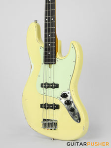 Semitone Custom JB-Style 4-String Bass Alder Body Richlite Fingerboard - White Light Relic