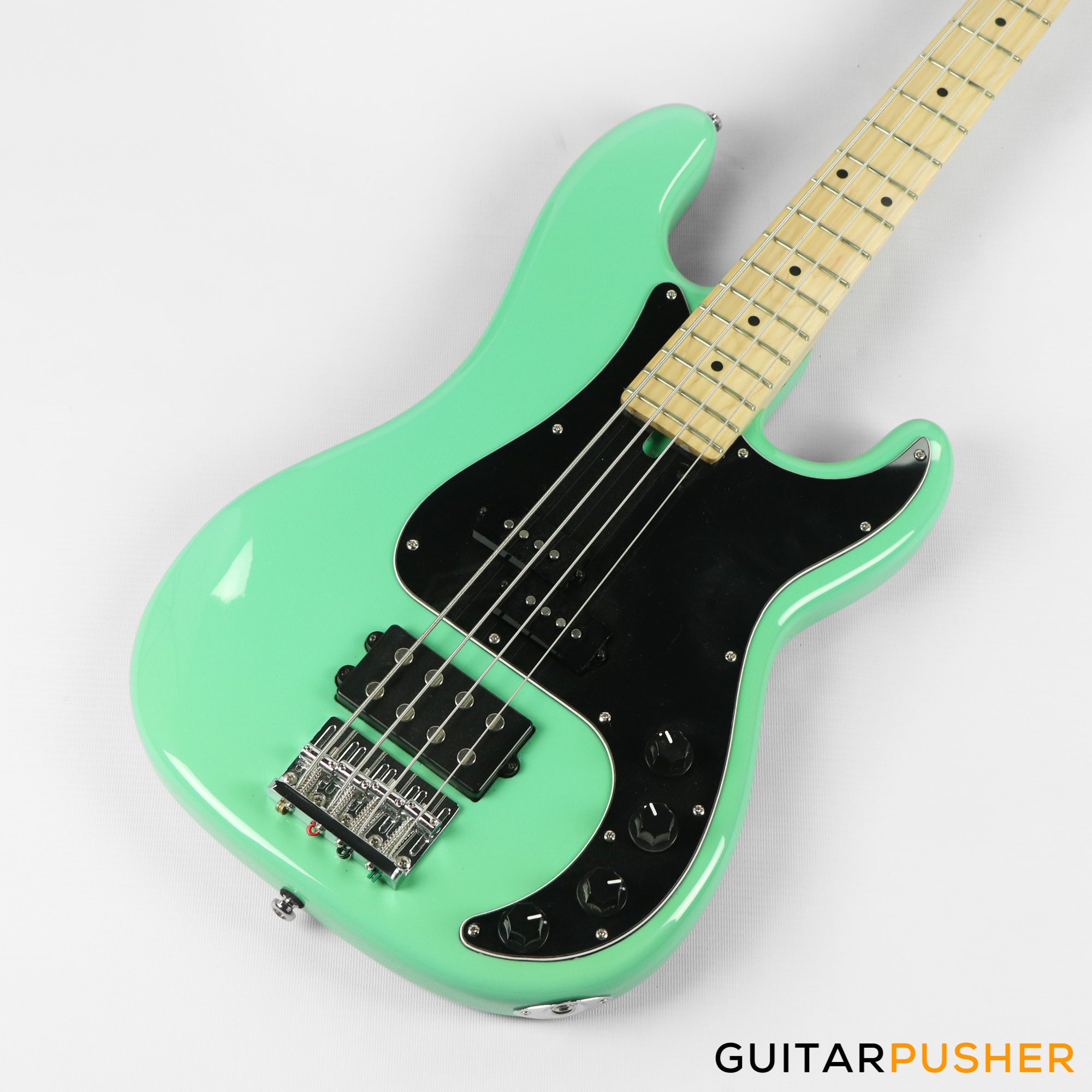 Semitone Custom MMP Active P-Style 4-String Bass Alder Body Maple Fingerboard - Mint Green