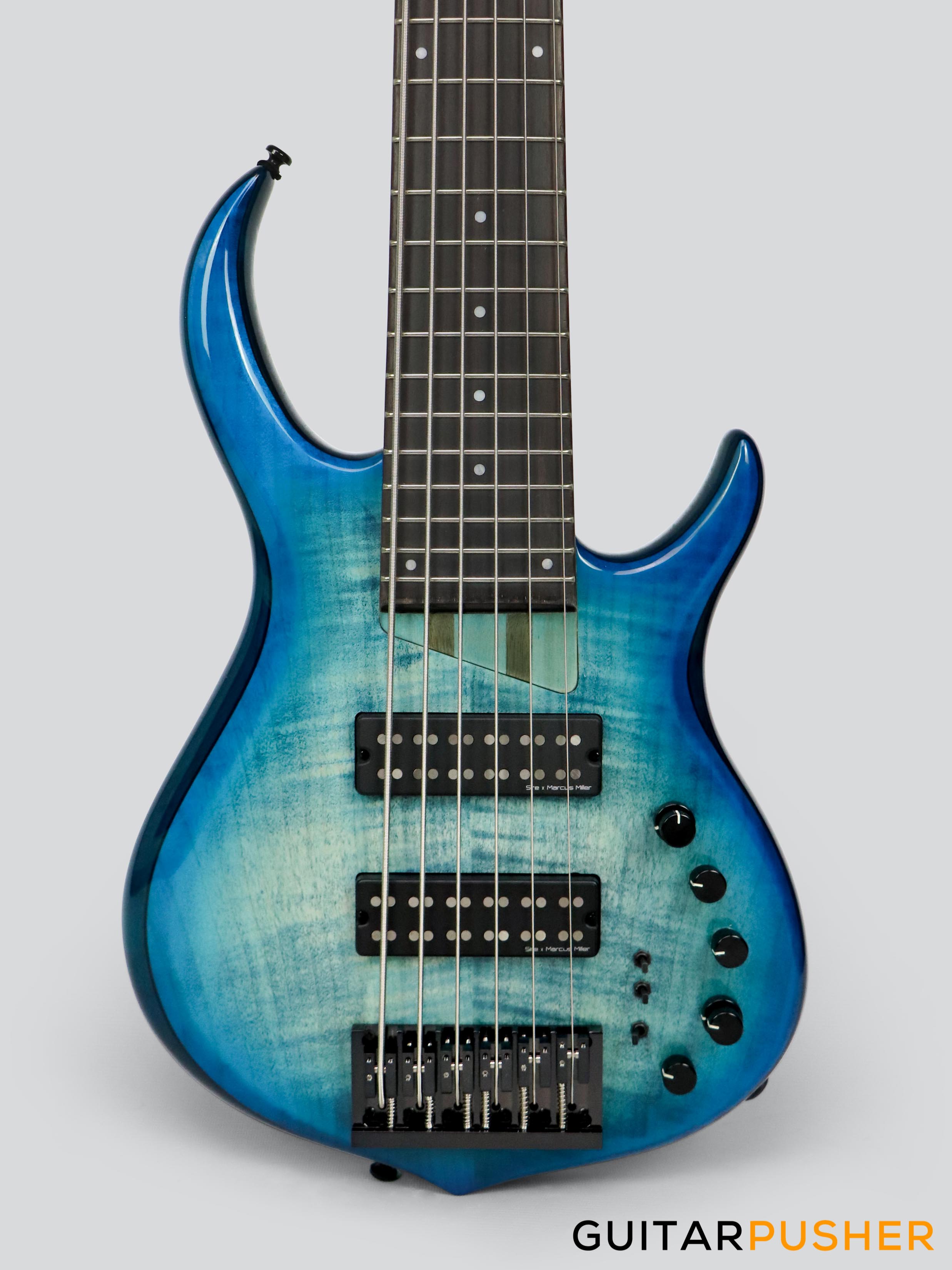 Sire M7 Alder 6-String Bass with Premium Gig Bag - Transblue