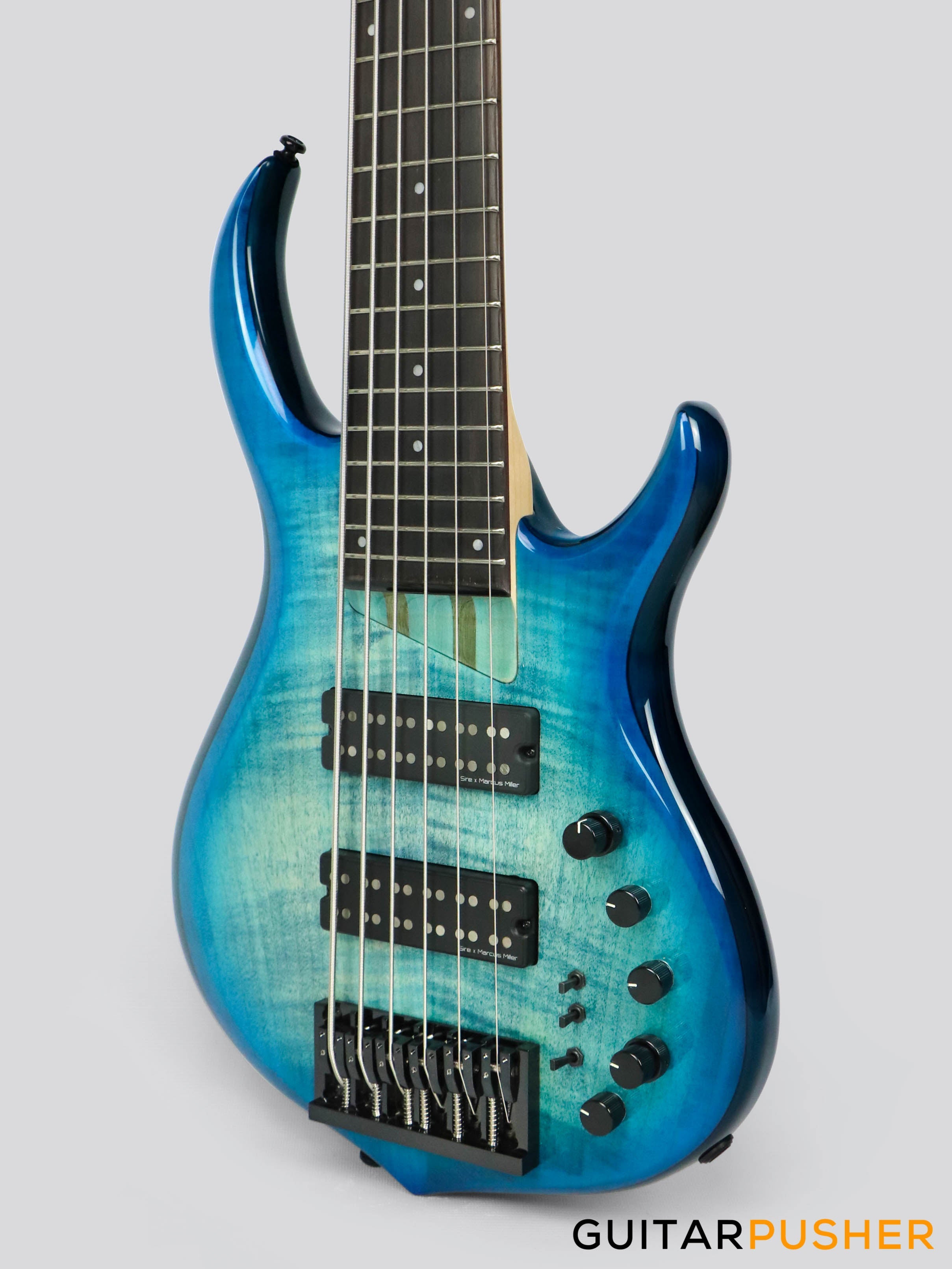 Sire M7 Alder 6-String Bass with Premium Gig Bag - Transblue