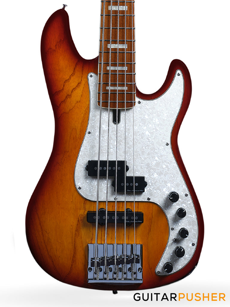 Sire P8 Swamp Ash 5-String Bass - Tobacco Sunburst