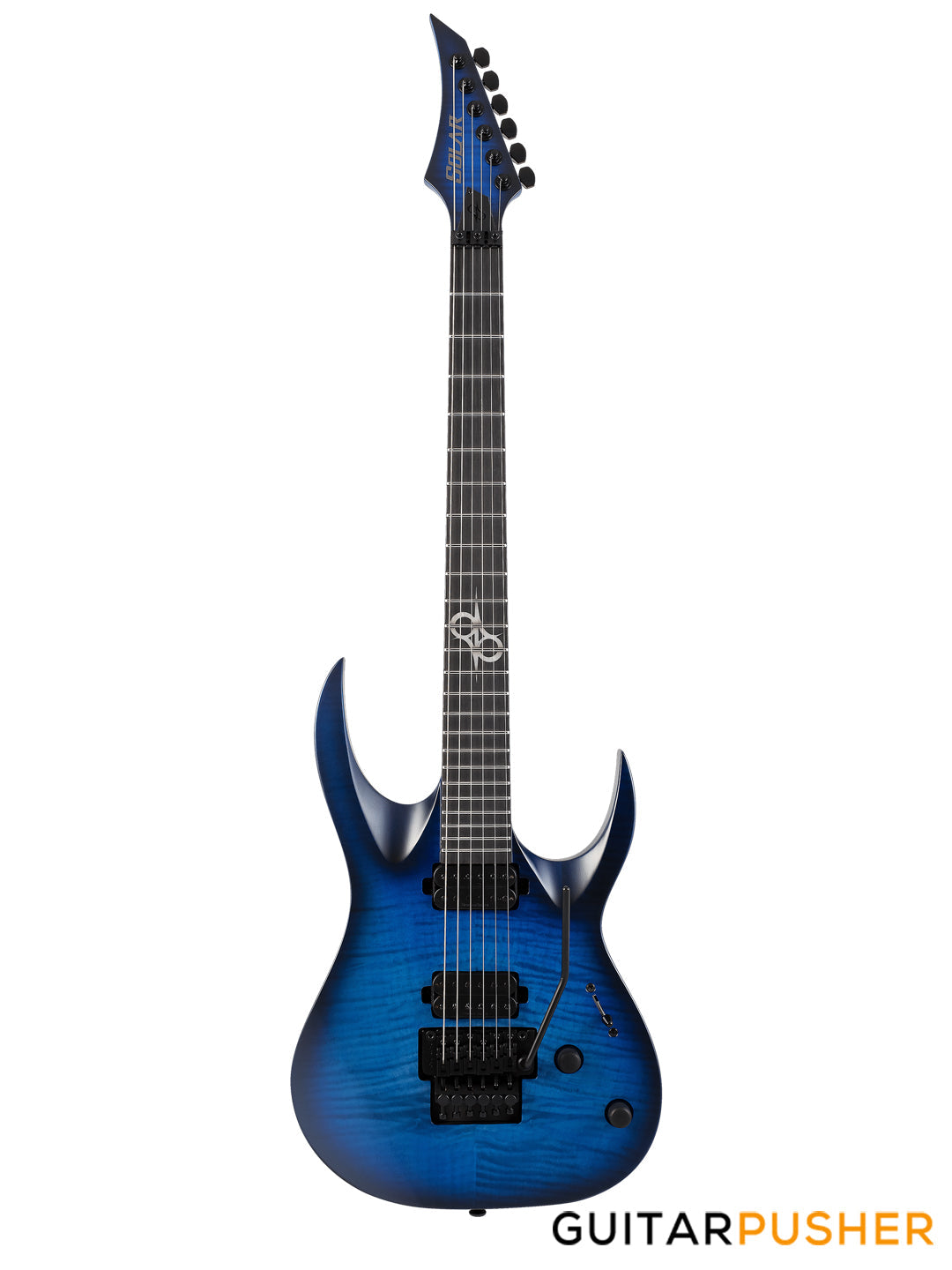 Solar Guitars A1.6FRFOB Flame Ocean Blue Matte Electric Guitar w/ Floyd Rose 1000