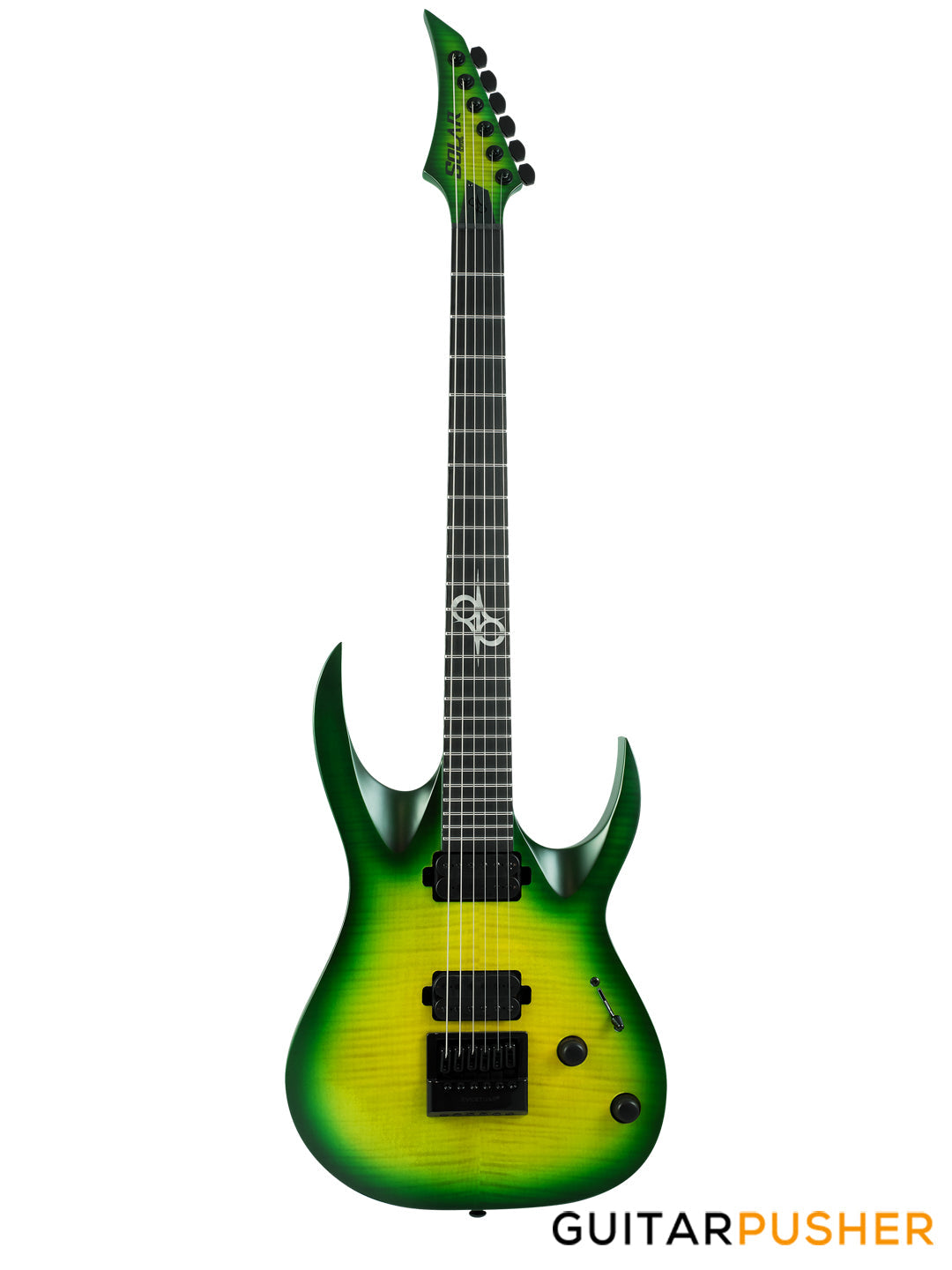 Solar Guitars A1.6LB Flame Lime Burst Electric Guitar w/ Evertune Bridge