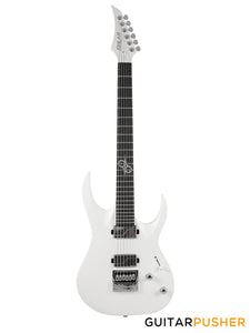 Solar Guitars A1.6Vinter Pearl White Matte Electric Guitar w/ Fishman Fluence Modern Pickups & Evertune Bridge