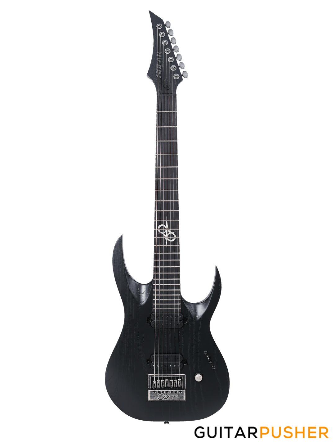 Solar Guitars A1.7BD Artist LTD Black Open Pore/Distressed 7-String Electric Guitar with Evertune Bridge