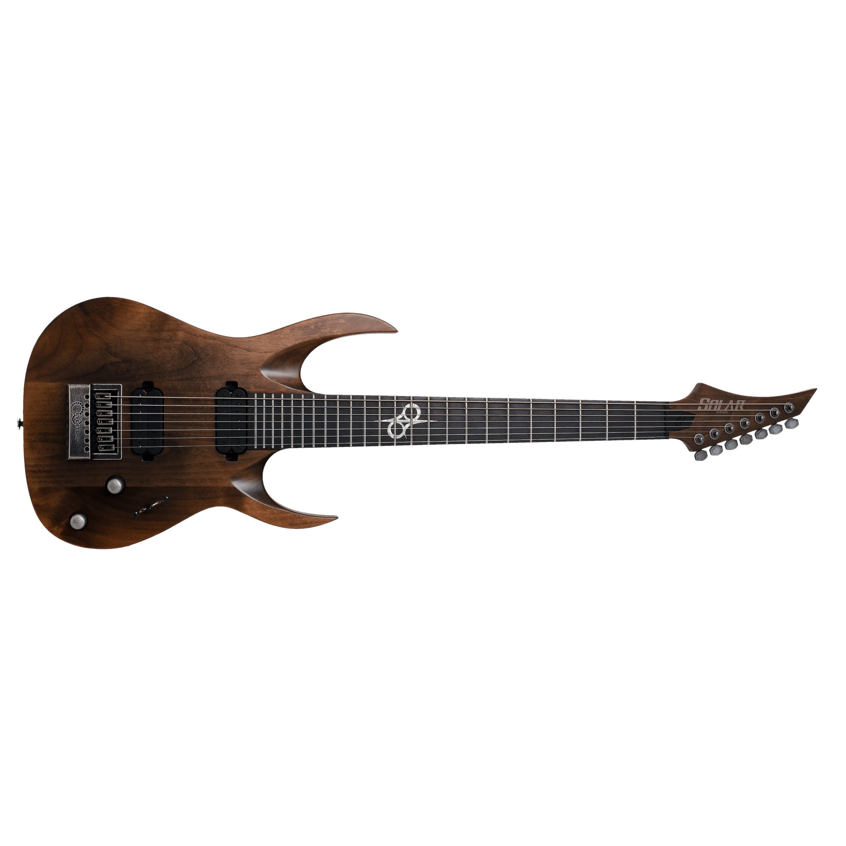 Solar Guitars A1.7D LTD Aged Natural Matte/Distressed 7-String Electric Guitar with Evertune Bridge