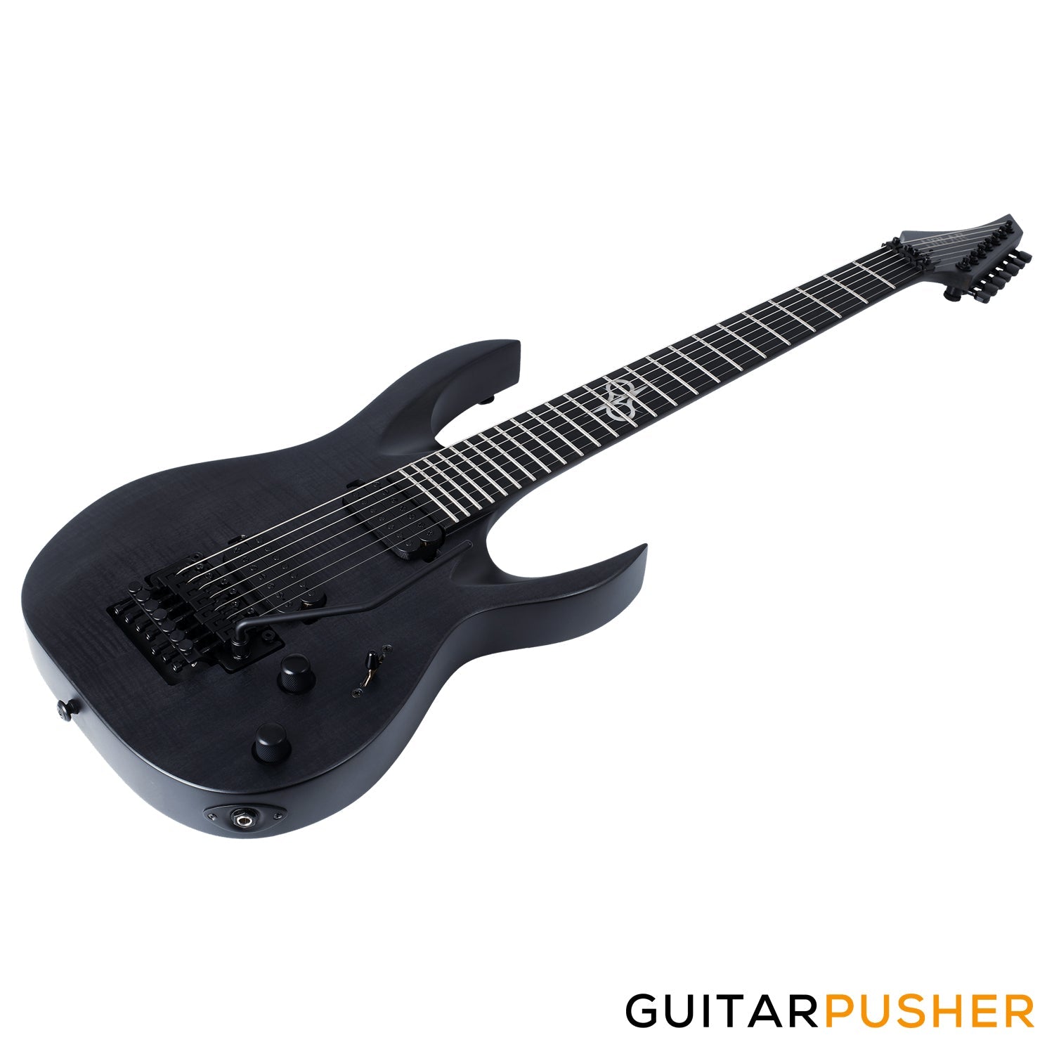 Solar Guitars A1.7FR FB Flame Trans Black Matte 7-String Electric Guitar w/ Floyd Rose 1000