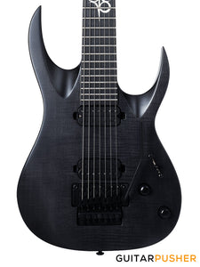 Solar Guitars A1.7FR FB Flame Trans Black Matte 7-String Electric Guitar w/ Floyd Rose 1000