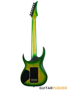 Solar Guitars A1.7LB Flame Lime Burst 7-String Electric Guitar w/ Evertune Bridge