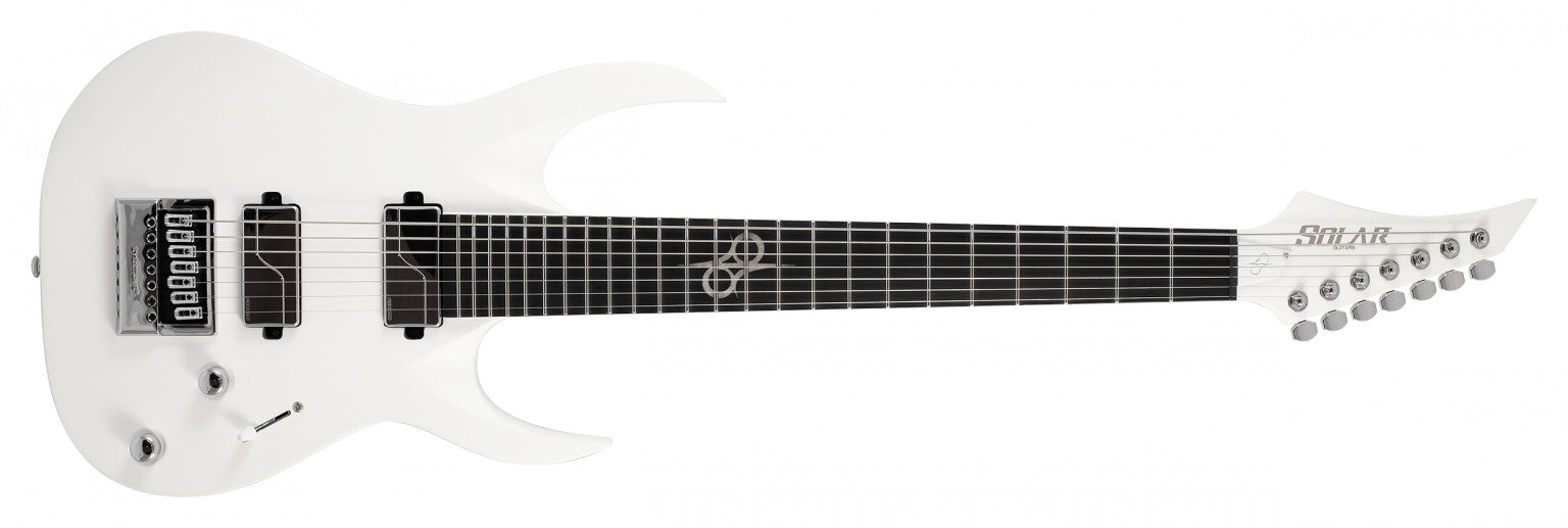 Solar Guitars A1.7 Vinter Pearl White Matter 7-String Electric Guitar with Fishman Fluence Modern & Evertune Bridge