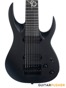 Solar Guitars A1.8C Carbon Black Matte 8-String Electric Guitar w/ Evertune Bridge