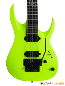 Solar Guitars A2.7FRLN Lemon Neon Matte 7-String Electric Guitar w/ Floyd Rose