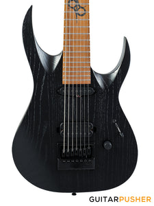 Solar Guitars AB1.7BOP Artist LTD Black Open Pore 7-String Electric Guitar w/ Evertune Bridge