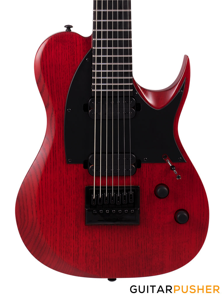 Solar Guitars T1.7TBR Trans Blood Red Matte 7-String Electric Guitar w/ Evertune Bridge