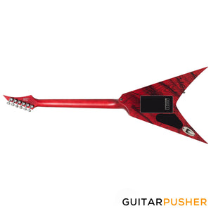 Solar Guitars V1.6 Canibalismo Blood Red Open Pore w/ Blood Splatter Electric Guitar