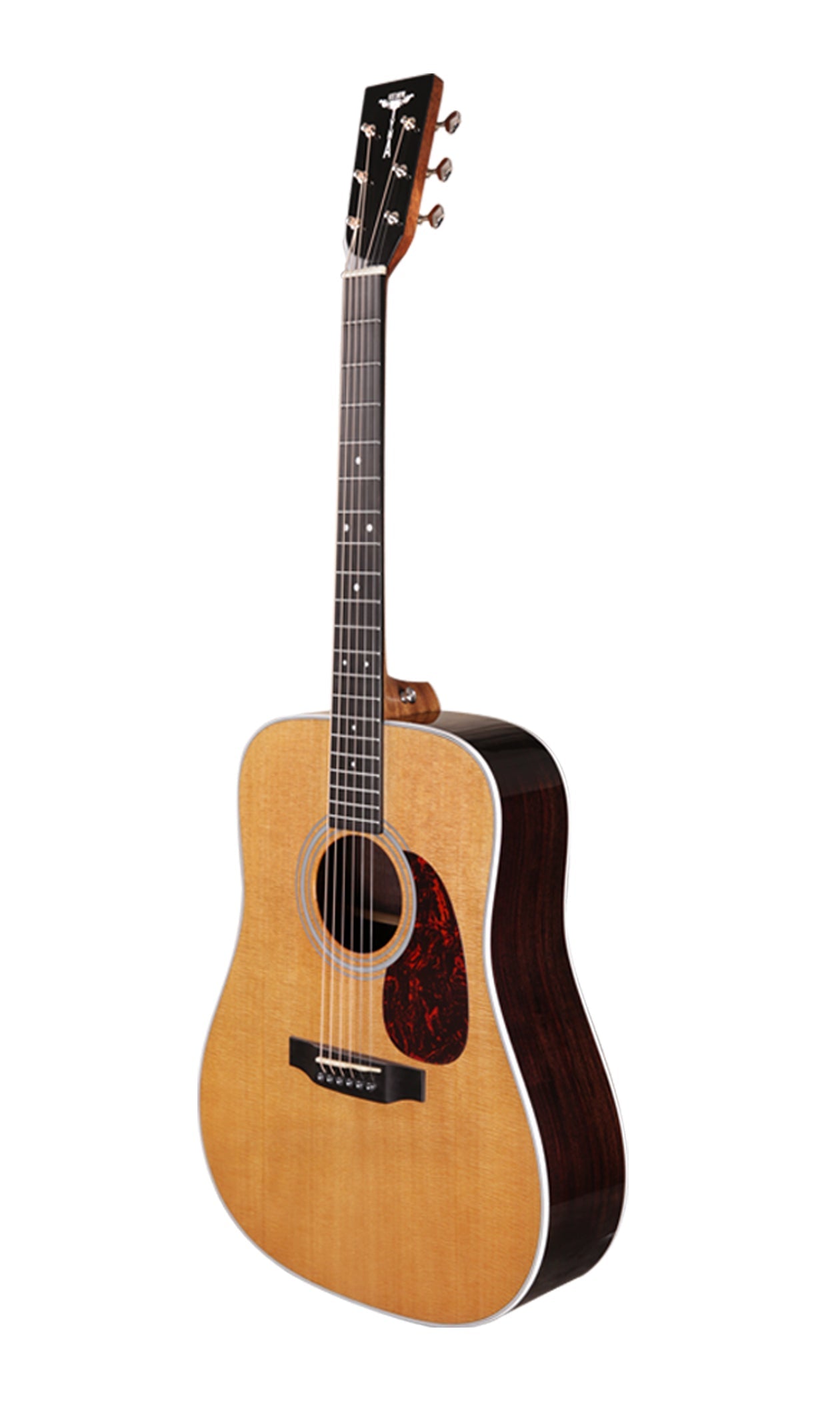 Tyma TD-28E All-Solid Wood Sitka Spruce Top Indian Rosewood Dreadnought Acoustic-Electric Guitar with Fishman Ellipse Matrix Blend Dual Pickups