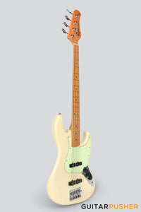 Tagima TW-73 JB Bass 4-String - Vintage White (Maple Fingerboard/Mint Green Pickguard)