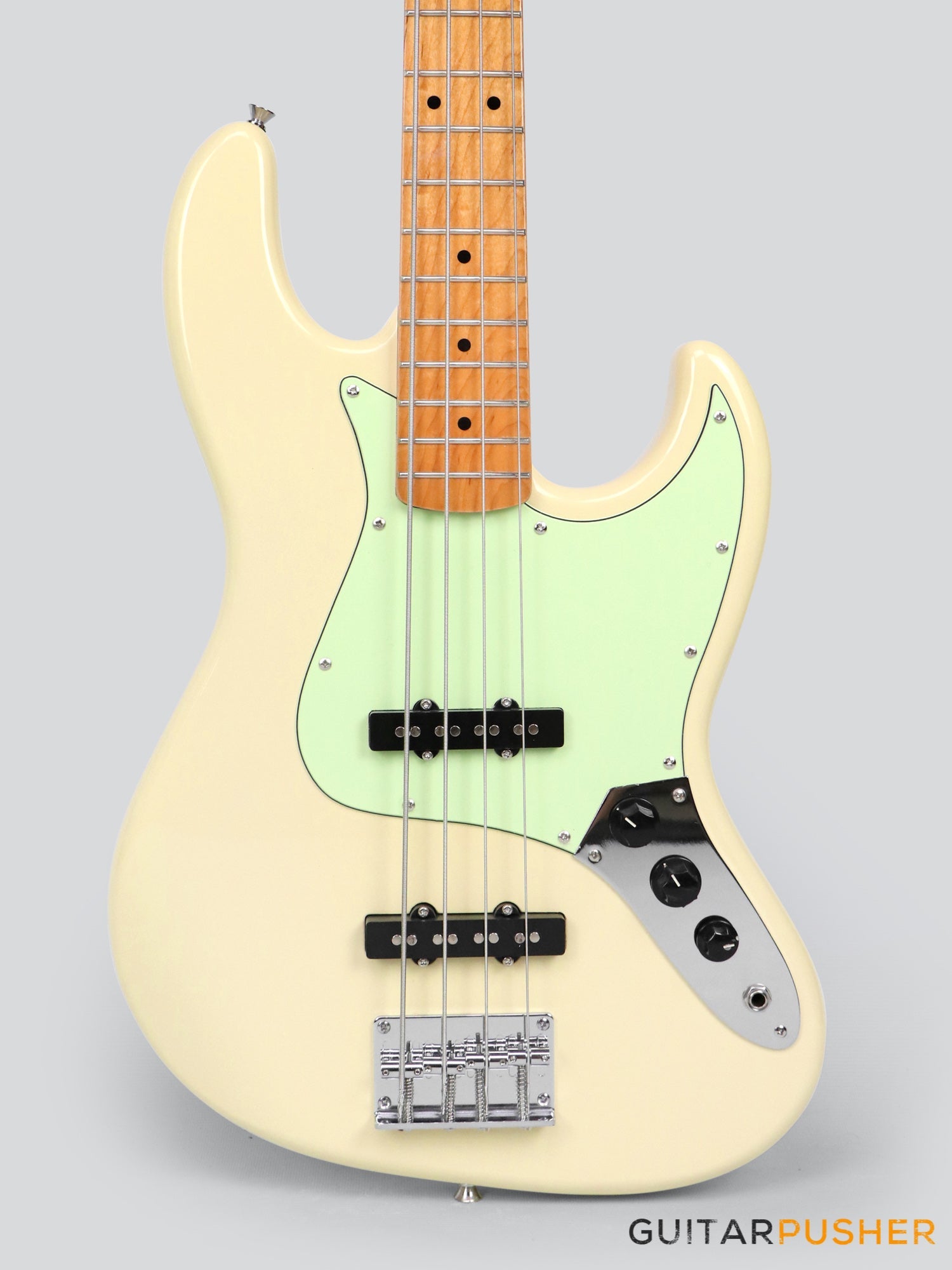 Tagima TW-73 JB Bass 4-String - Vintage White (Maple Fingerboard/Mint Green Pickguard)