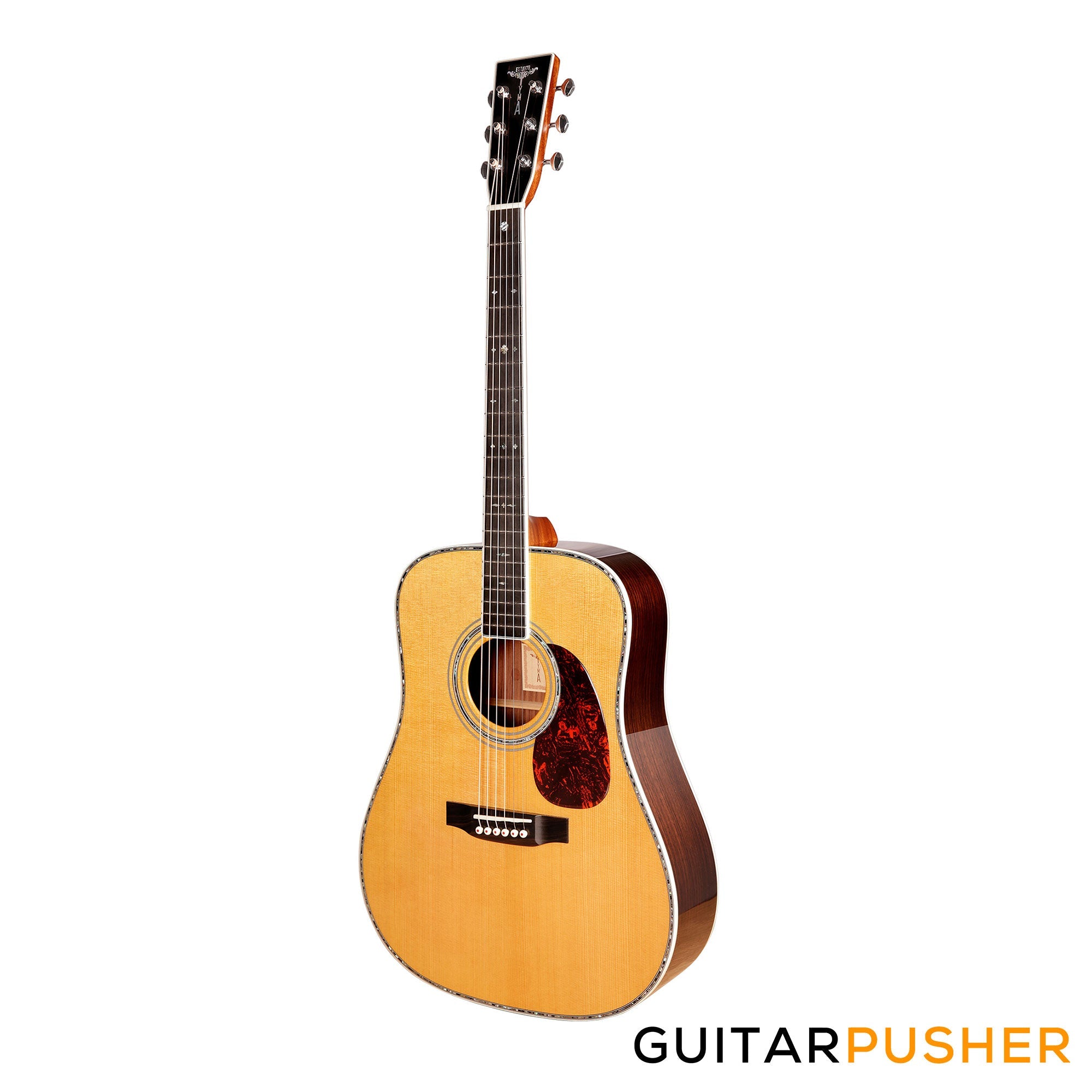 Tyma TD-28VE All-Solid Wood Sitka Spruce Top Indian Rosewood Dreadnought Acoustic-Electric Guitar with Fishman USA Elipse Matrix Pickup System & Case