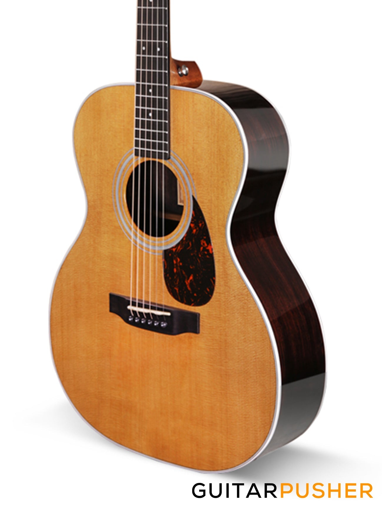 Tyma TF-28E All-Solid Wood Sitka Spruce Top Indian Rosewood OM Acoustic-Electric Guitar with Fishman Ellipse Matrix Blend Dual Pickups