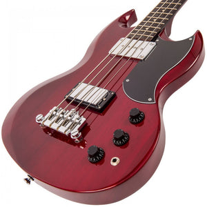 Vintage VS4 Reissue SG Bass Guitar - Cherry